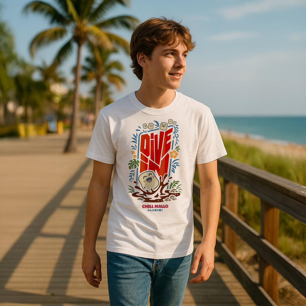 Dive In | Kids White T-Shirt
