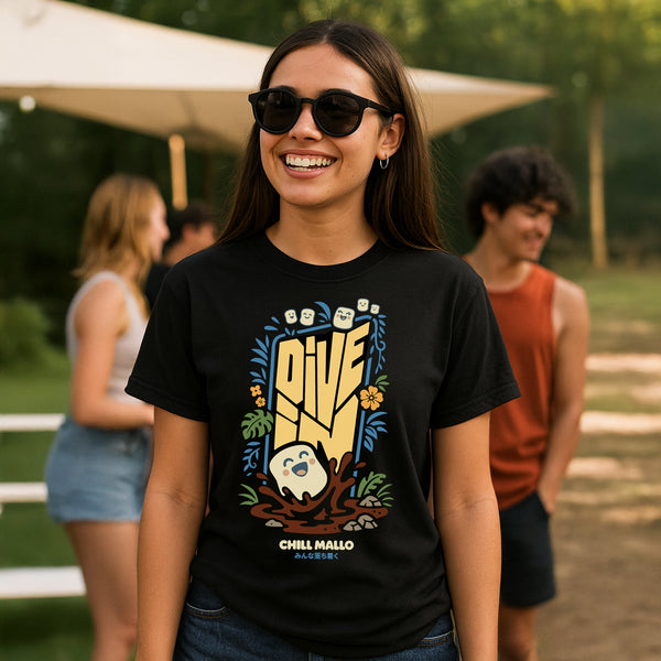 Dive In | Kids T-Shirt - Black