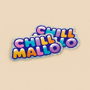 Chill Mallo Logo Sticker - Glitter